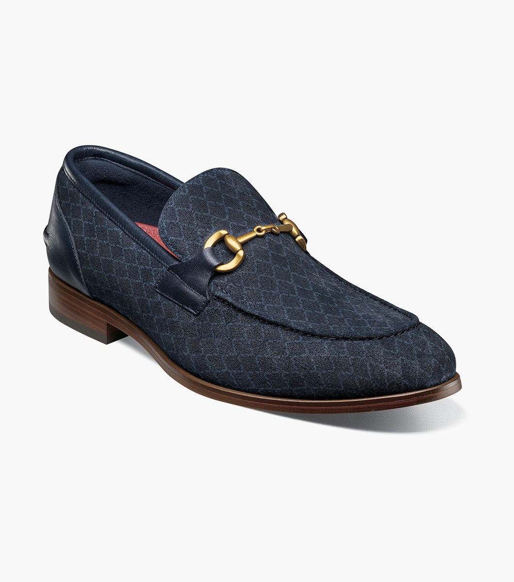 Stacy Adams Men's Brinkley Moc Toe Slip On Loafer, Navy, 12 - Image 4