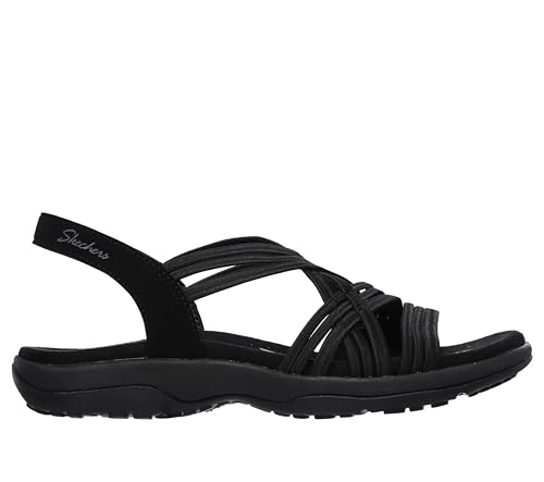 Skechers womens Reggae Slim Simply Stretch Sport Sandal, Black, 9 US - Image 4