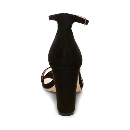 Madden Girl Women's Beella Heeled Sandal, Black Fabric, 7