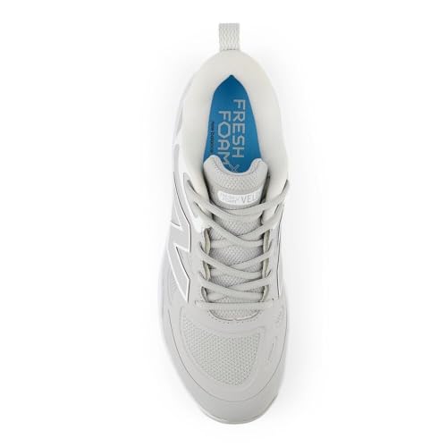 New Balance Women's Fresh Foam Velo V4 Molded Softball Shoe, Raincloud/White, 7.5 - Image 5