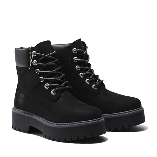 Timberland Women's Stone Street 6 Inch Lace Up Waterproof Boot, Jet Black-NEW 2024, 7.5 Medium - Image 2