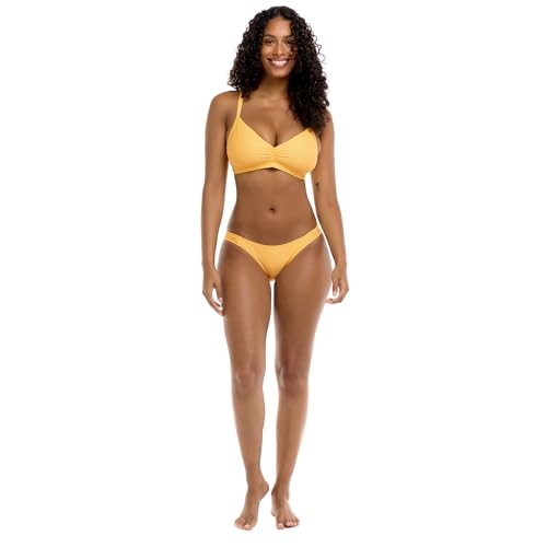 Body Glove Women's Standard Smoothies Drew Solid Underwire D, DD, E, F Cup Bikini Top Swimsuit with Adjustable 2-Way Back Detail, Canary - Image 2