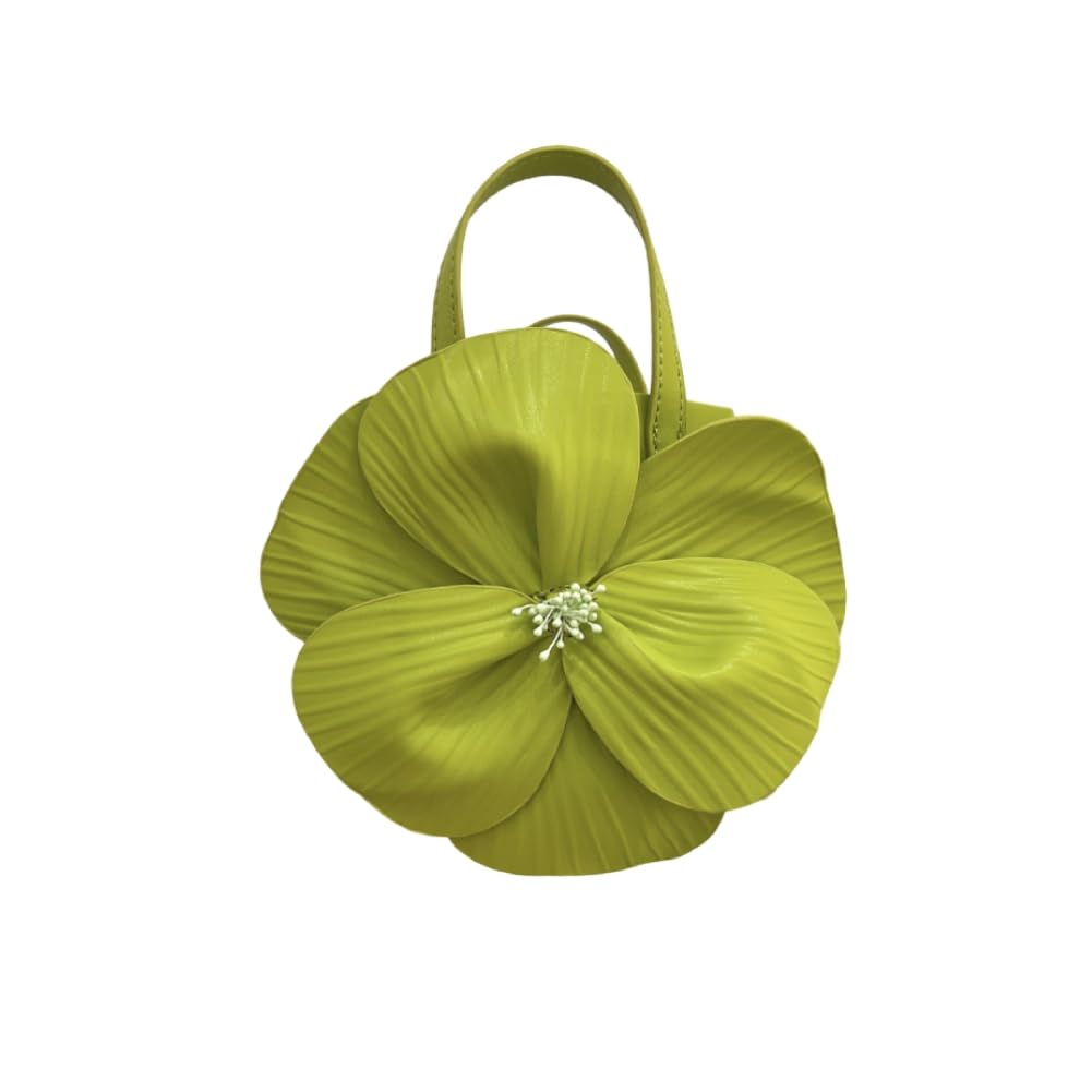 DEBIMY Women's Floral Clutch Purse PU Leather Flower Evening Bags Party Prom Handbag Wedding Crossbody Bucket Purse Green - Image 1