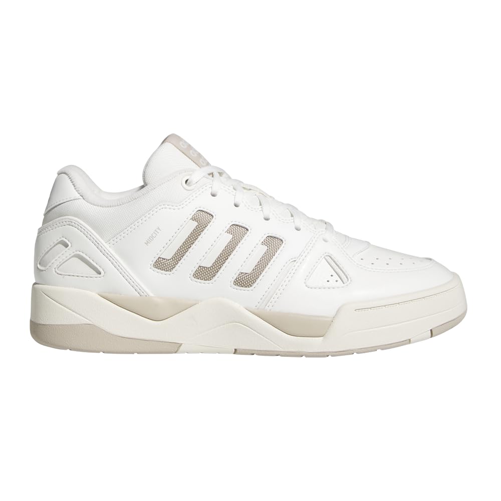adidas Men's Midcity Low Top Basketball Sneaker, White/Wonder Beige/Off White, 8.5 - Image 2