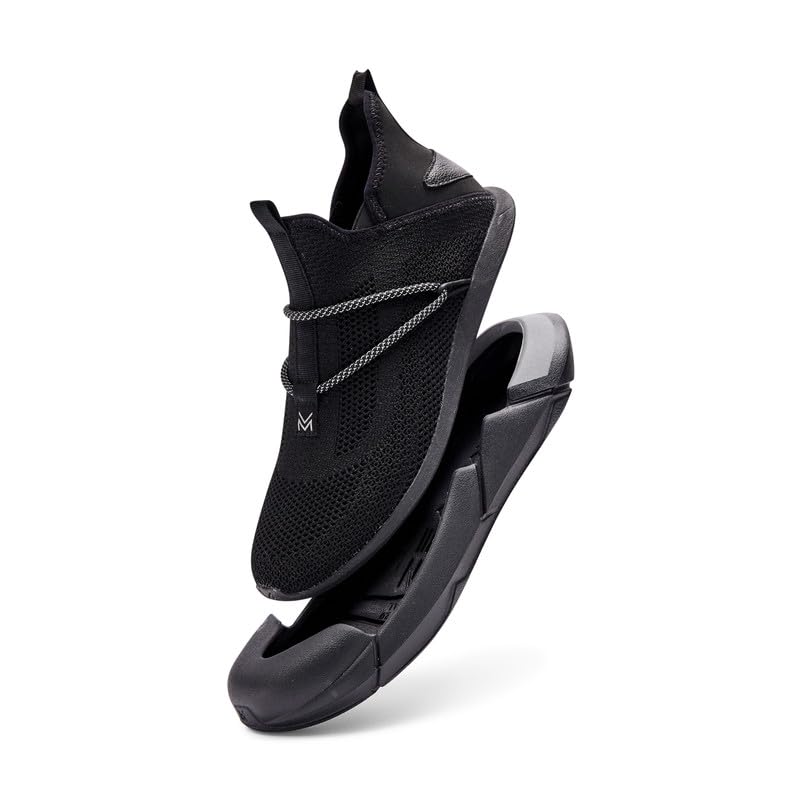 MUVEZ Unisex Dual Sole Indoor Outdoor Slippers, Black with Black Outsole, Sz 11 - Image 1