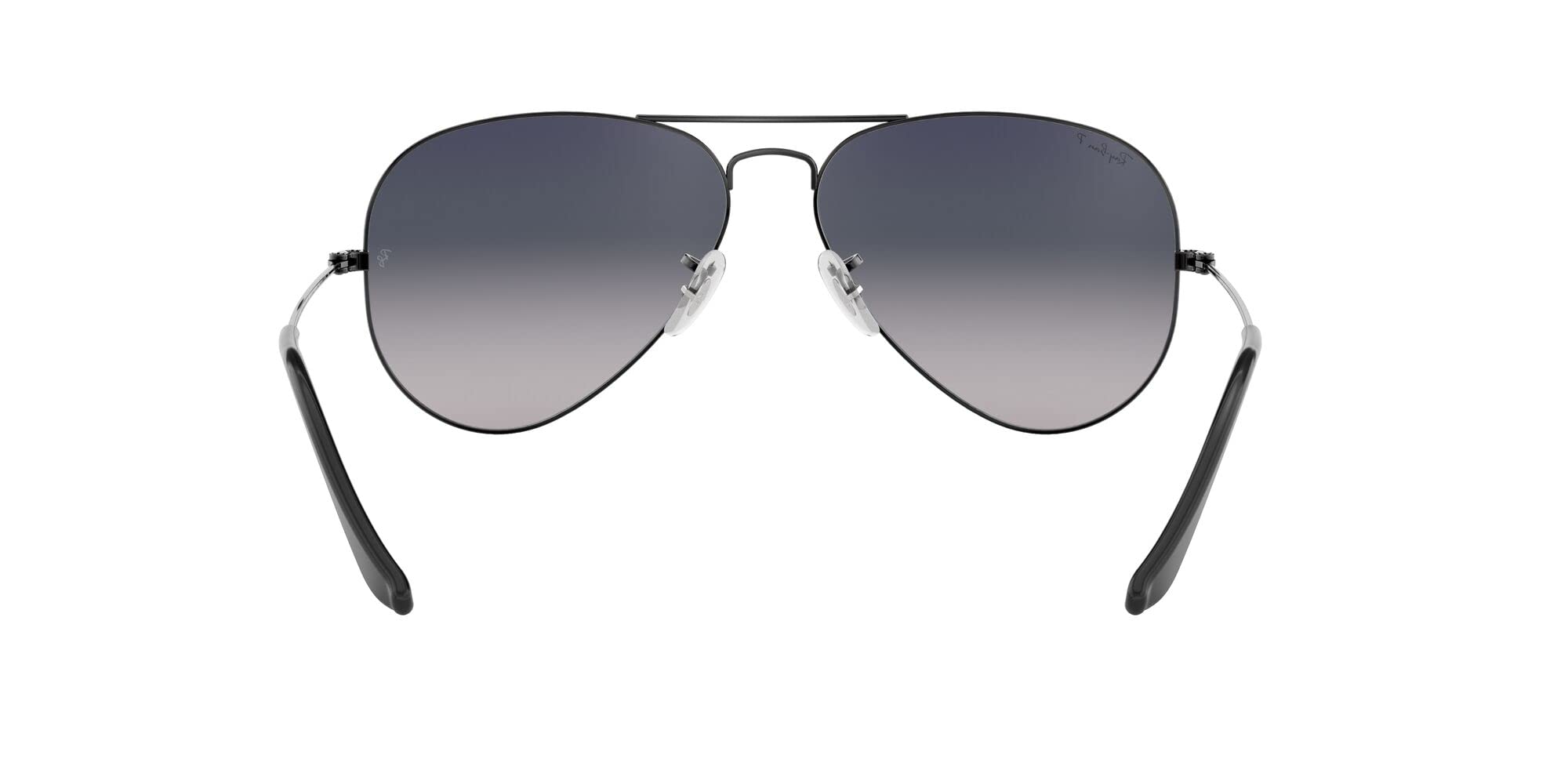 Ray-Ban RB3025 Classic Aviator Sunglasses, Gunmetal/Polarized Blue Gradient Grey, 58 mm - Image 10
