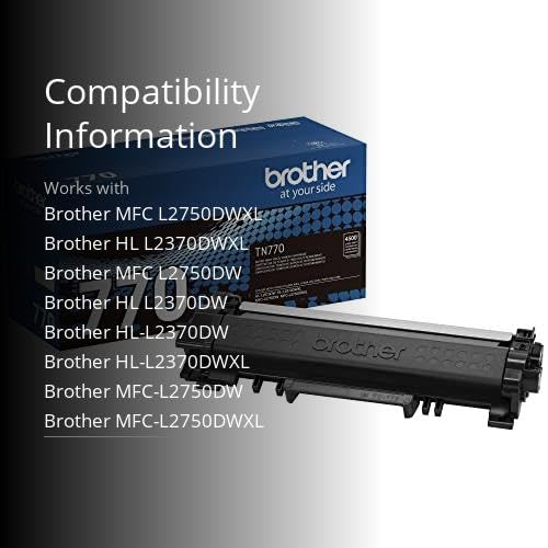 Brother TN-770 HL-L2370DW L2370DWXL MFC-L2750DW L2750DWXL Toner Cartridge (Black) in Retail Packaging - Image 4