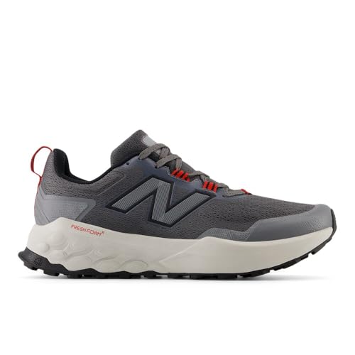 New Balance Men's Fresh Foam X Garoé V2 Trail Running Shoe, Castlerock/True Red/Slate Grey, 9 X-Wide - Image 3