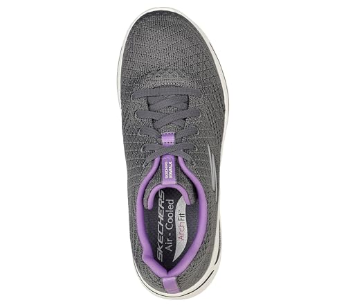 Skechers Women's Go Walk Arch Fit Unify, Gray/Lavender, 8.5 - Image 3