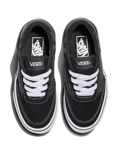 Vans Youth Brooklyn LS Shoe | Kids' Low-Top Sneakers for Boys & Girls, Casual Fashion Footwear, Checkerboard Black/Asphalt, 11.5 - Image 5