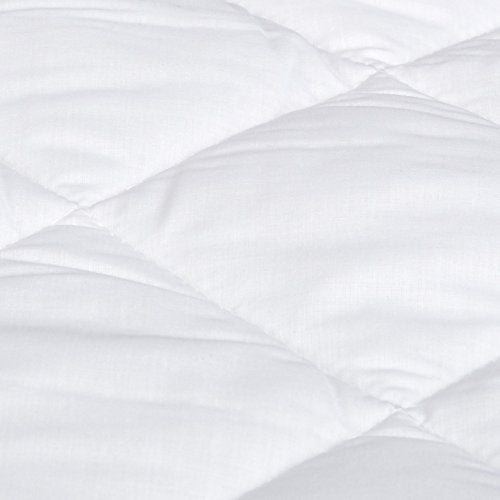 Amazon Basics Hypoallergenic Quilted Mattress Topper Pad, Cover 18 Inches Deep, Full, White - Image 3