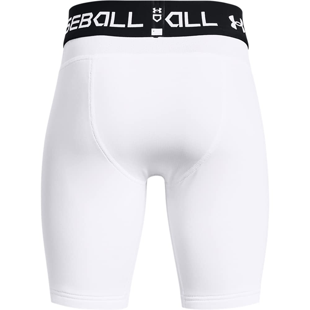 Under Armour Boys Utility Slider w/Cup 21, White (100)/Graphite, Small - Image 2