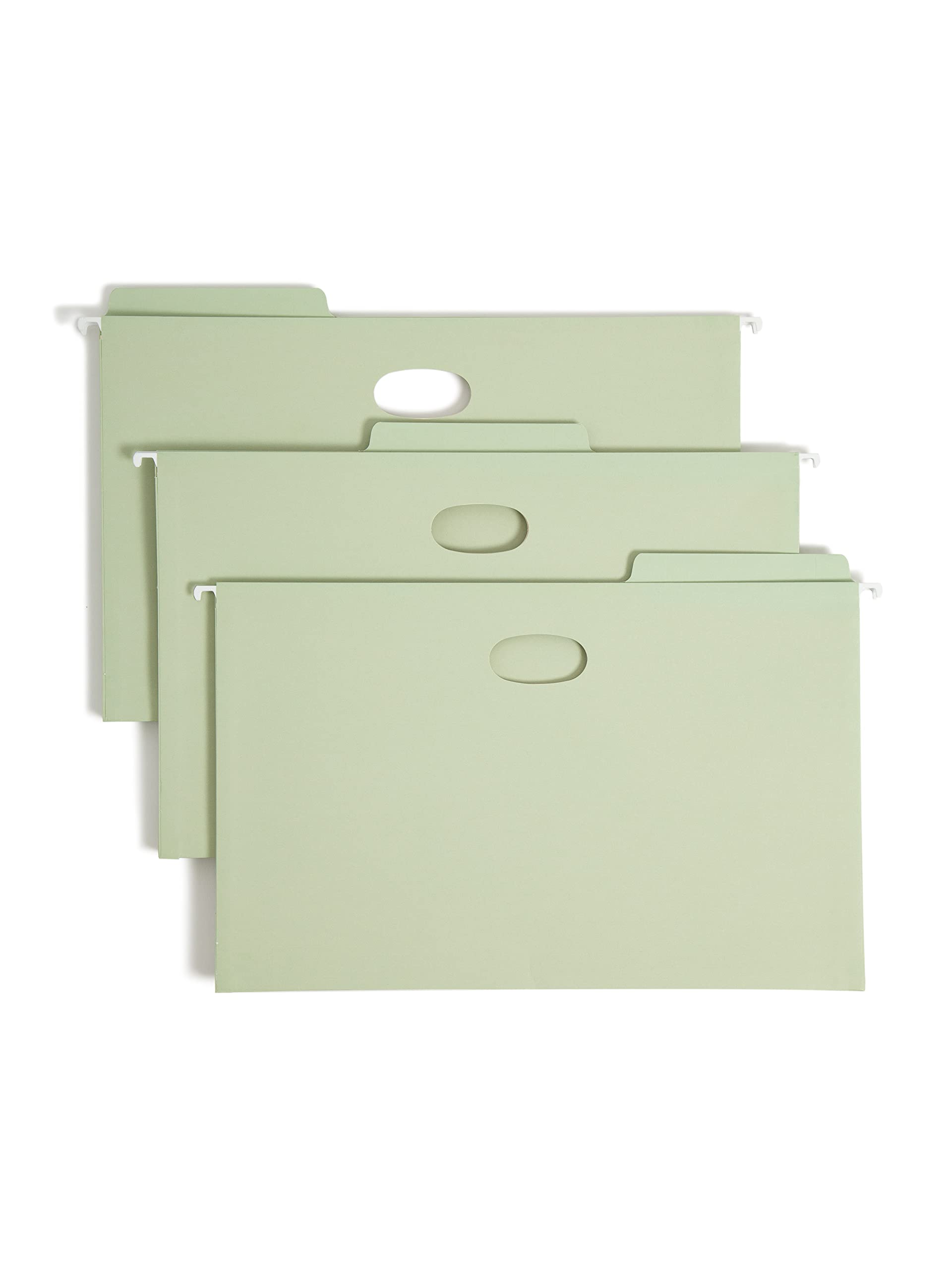 Smead FasTab Hanging Pocket with Full-Height Gusset, 3-1/2" Expansion, 1/3-Cut Built-in Tab, Legal Size, Moss, 9 per Box (64322) - Image 1