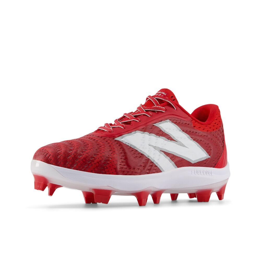 New Balance Men's FuelCell 4040 V7 Molded Baseball Shoe, Team Red/Optic White, 13 - Image 1