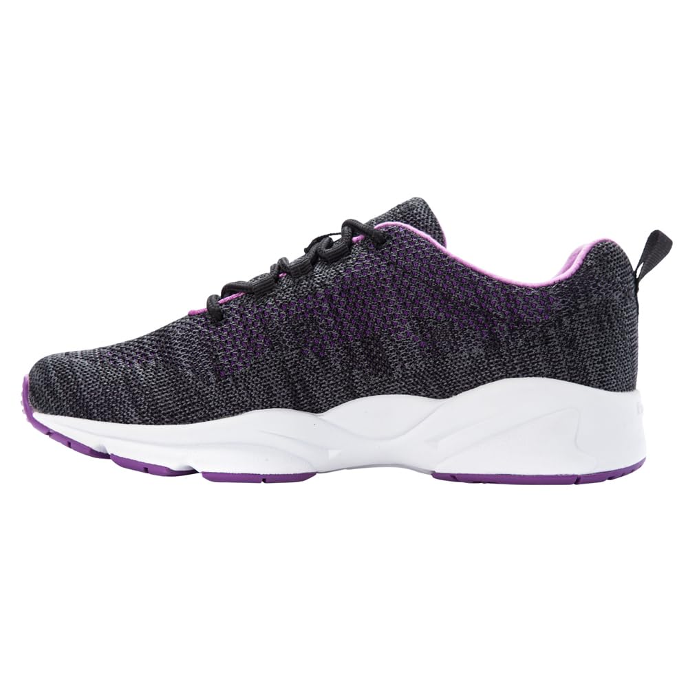 Propét womens Stability Fly Sneaker, Black/Berry, 8 Narrow US - Image 4