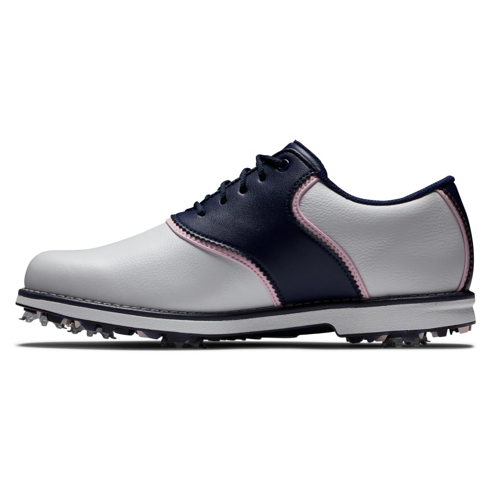 FootJoy Women's Premiere Series - Bel Air Previous Season Style Golf Shoe, White/Navy/Pink, 7.5 - Image 3