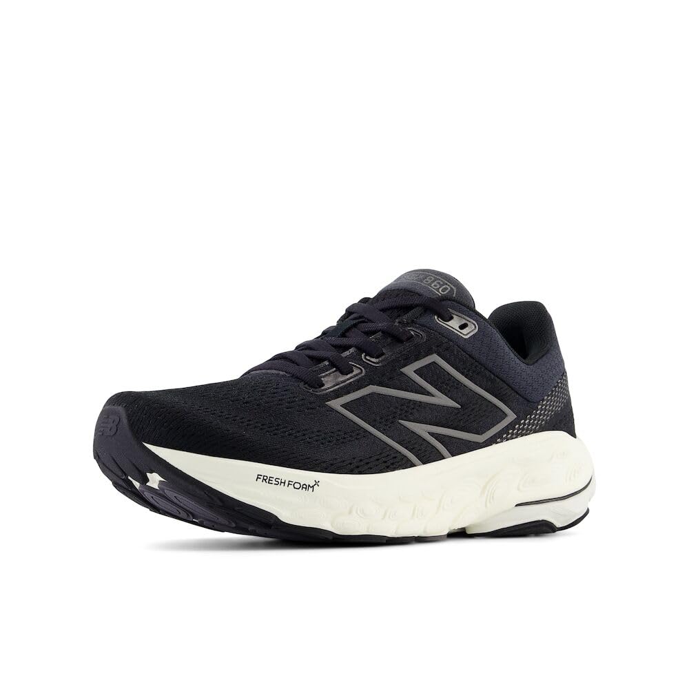 New Balance Women's Fresh Foam X 860 V14 Running Shoe, Black/Phantom/Angora, 9.5 Wide - Image 1