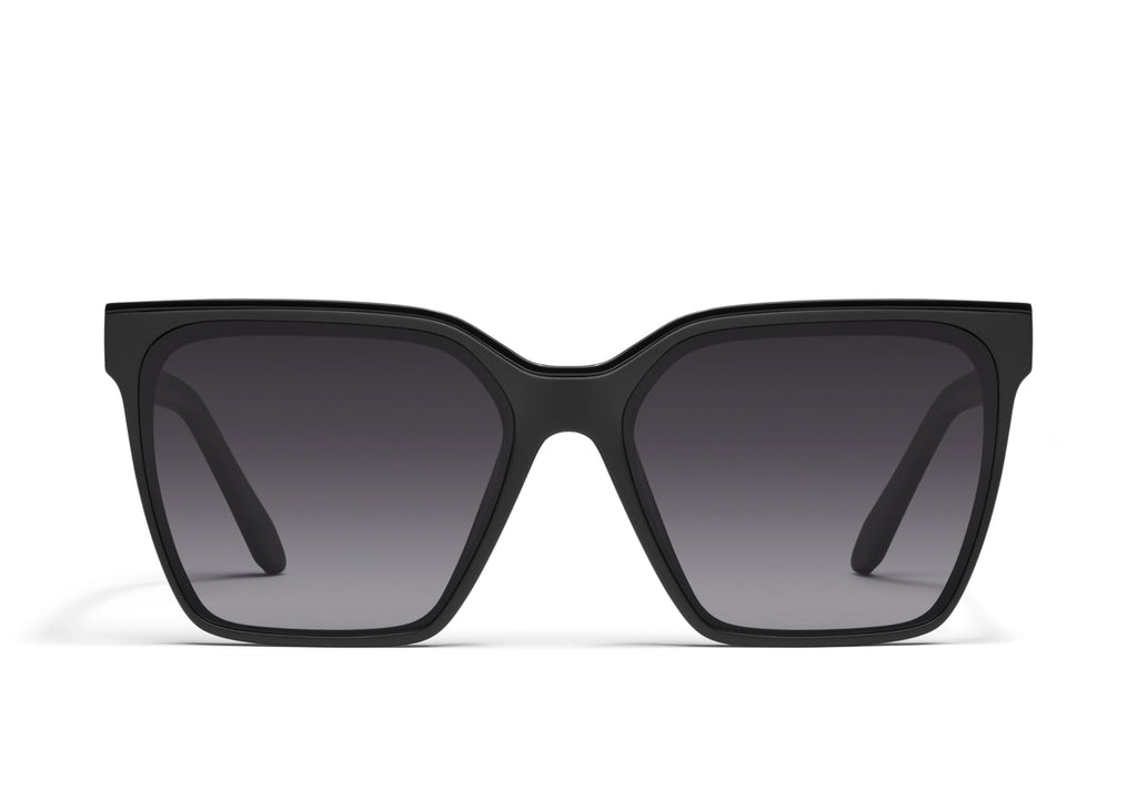 Quay - Womens Sunglasses, Polarized Square Lenses with UV Protection, Oversized Sunglasses (Level Up, Black) - Image 1