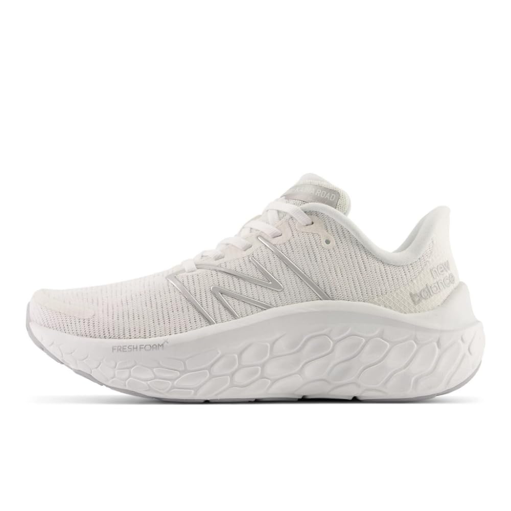 New Balance Women's Fresh Foam X Kaiha Road V1 Running Shoe, White/Quartz Grey/Silver Metalic, 10 - Image 1