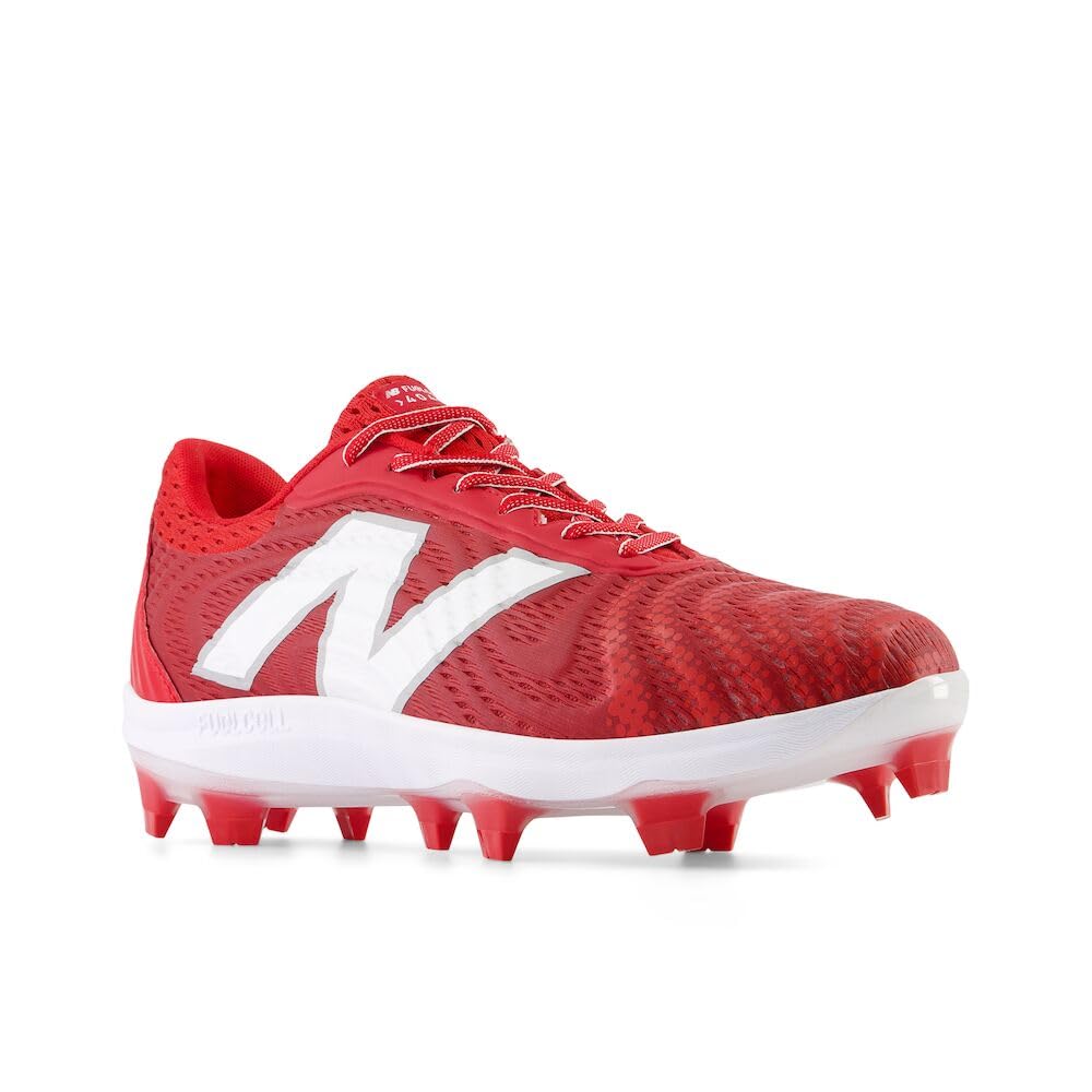 New Balance Men's FuelCell 4040 V7 Molded Baseball Shoe, Team Red/Optic White, 13 - Image 3