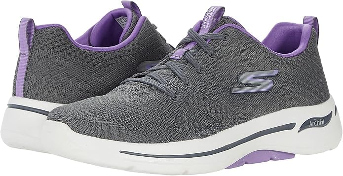 Skechers Women's Go Walk Arch Fit Unify, Gray/Lavender, 8.5 - Image 5