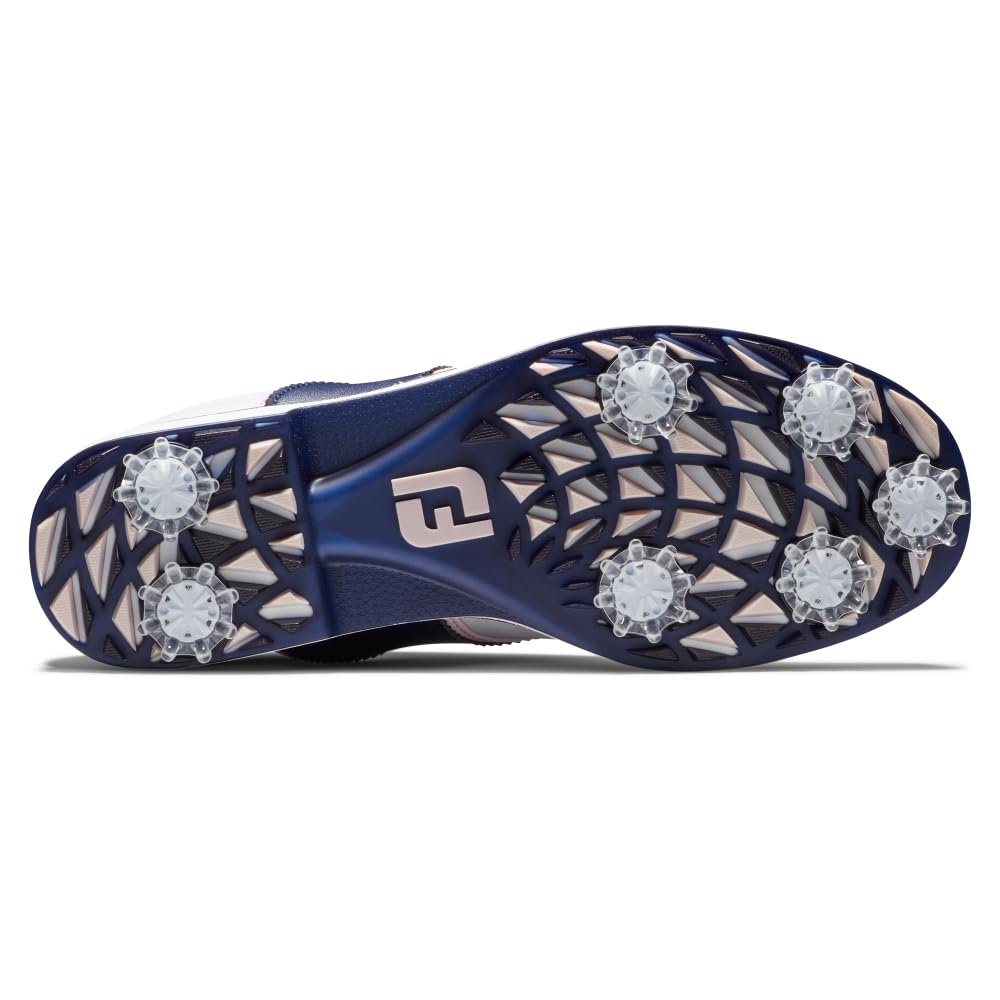 FootJoy Women's Premiere Series - Bel Air Previous Season Style Golf Shoe, White/Navy/Pink, 7.5 - Image 4