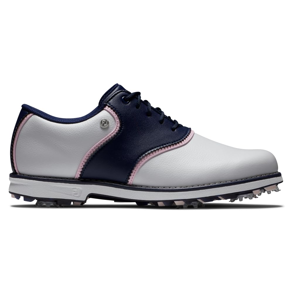 FootJoy Women's Premiere Series - Bel Air Previous Season Style Golf Shoe, White/Navy/Pink, 7.5 - Image 2
