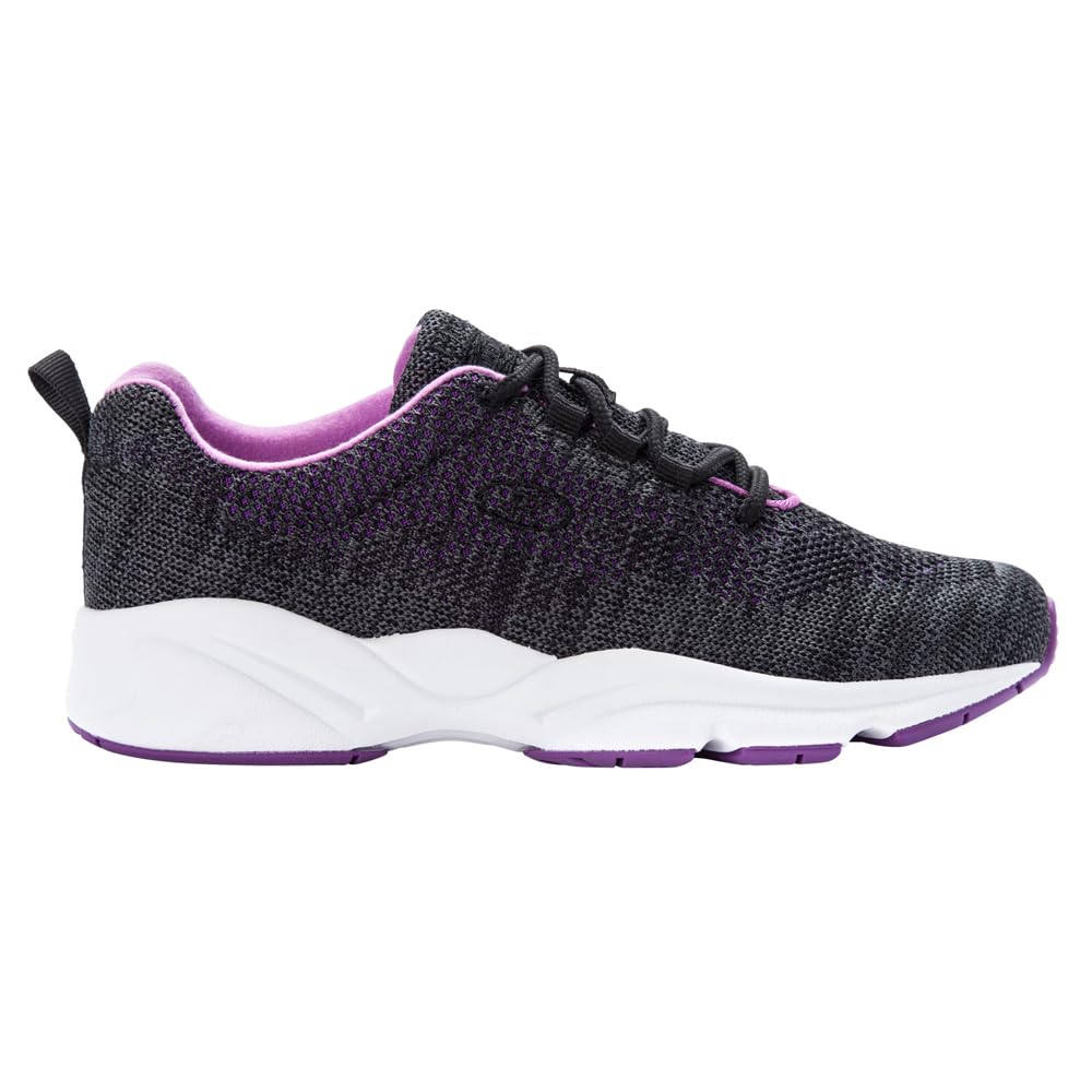 Propét womens Stability Fly Sneaker, Black/Berry, 8 Narrow US - Image 2