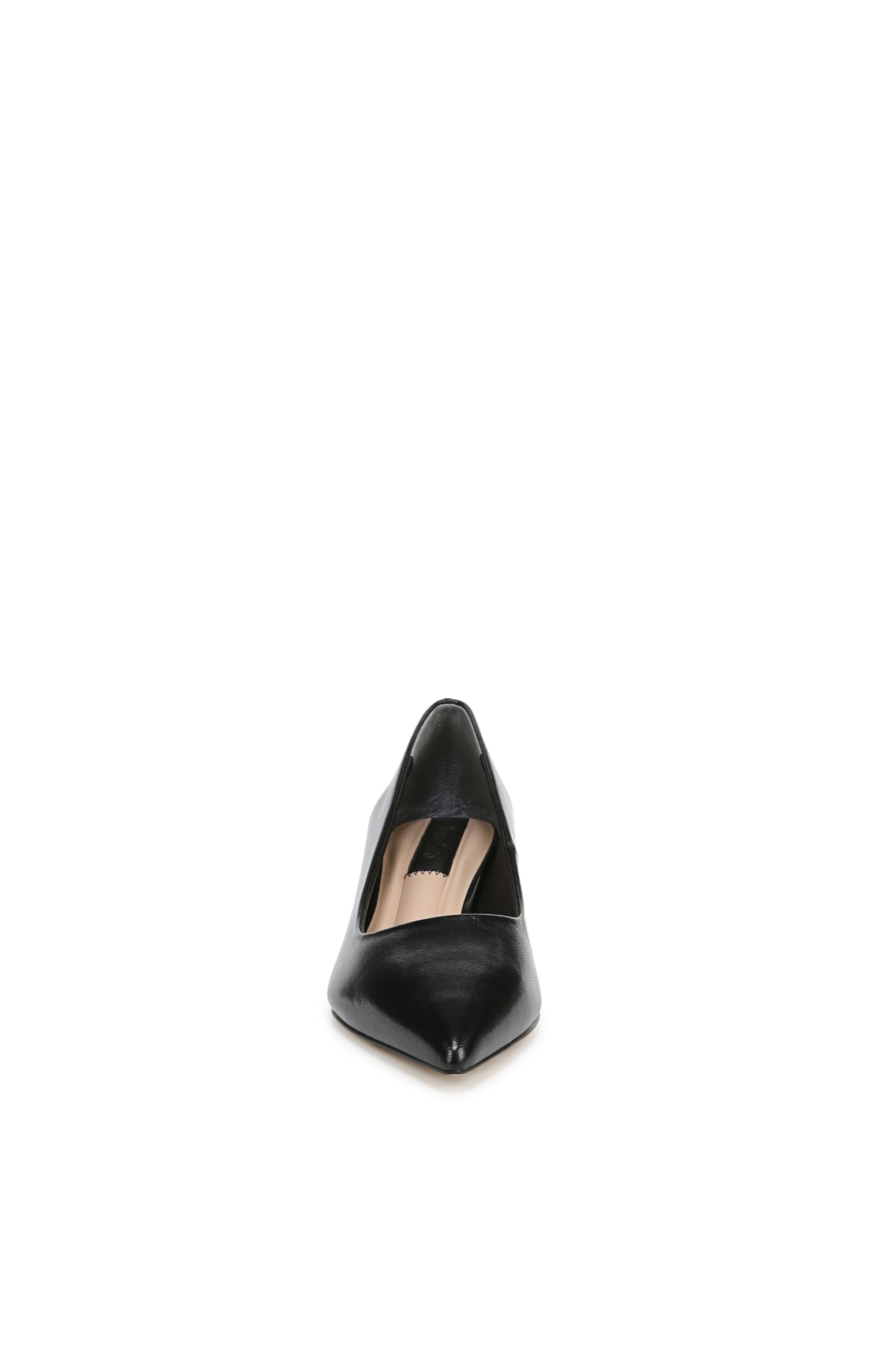 Franco Sarto Womens Racer Pointed Toe Block Heel Pump Black Leather 7 M - Image 5