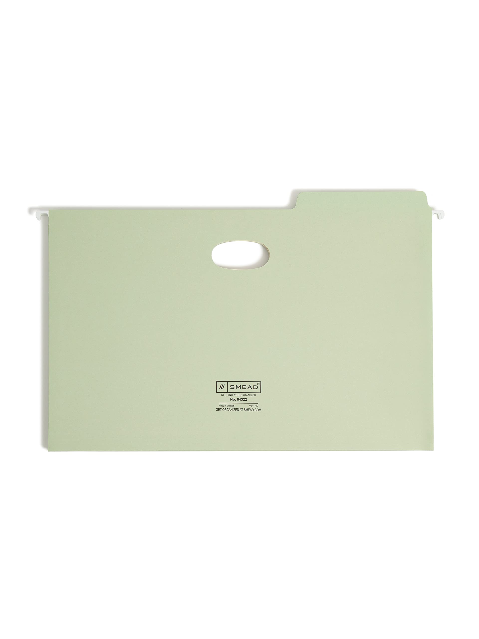 Smead FasTab Hanging Pocket with Full-Height Gusset, 3-1/2" Expansion, 1/3-Cut Built-in Tab, Legal Size, Moss, 9 per Box (64322) - Image 2