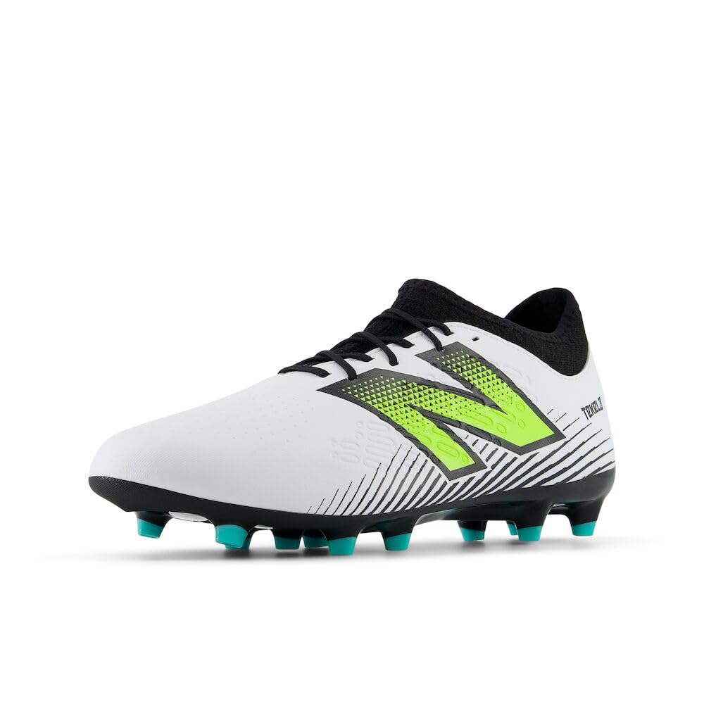 New Balance Unisex Tekela Magique Fg V4+ Soccer Shoe, White/Hi-Lite/Black, 5.5 US Men - Image 1