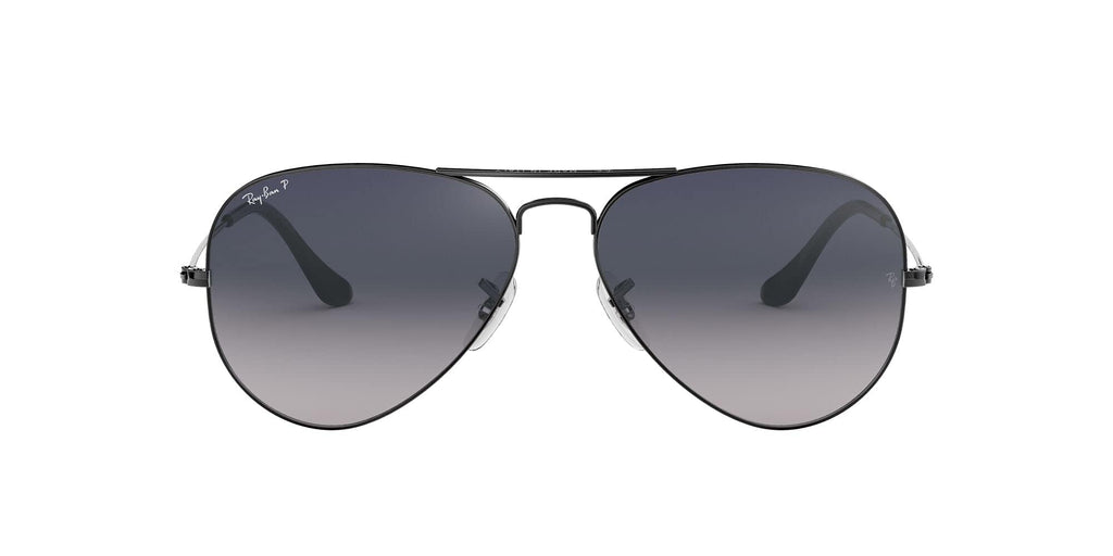 Ray-Ban RB3025 Classic Aviator Sunglasses, Gunmetal/Polarized Blue Gradient Grey, 58 mm - Image 4