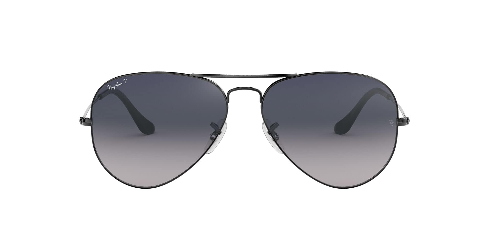 Ray-Ban RB3025 Classic Aviator Sunglasses, Gunmetal/Polarized Blue Gradient Grey, 58 mm - Image 4