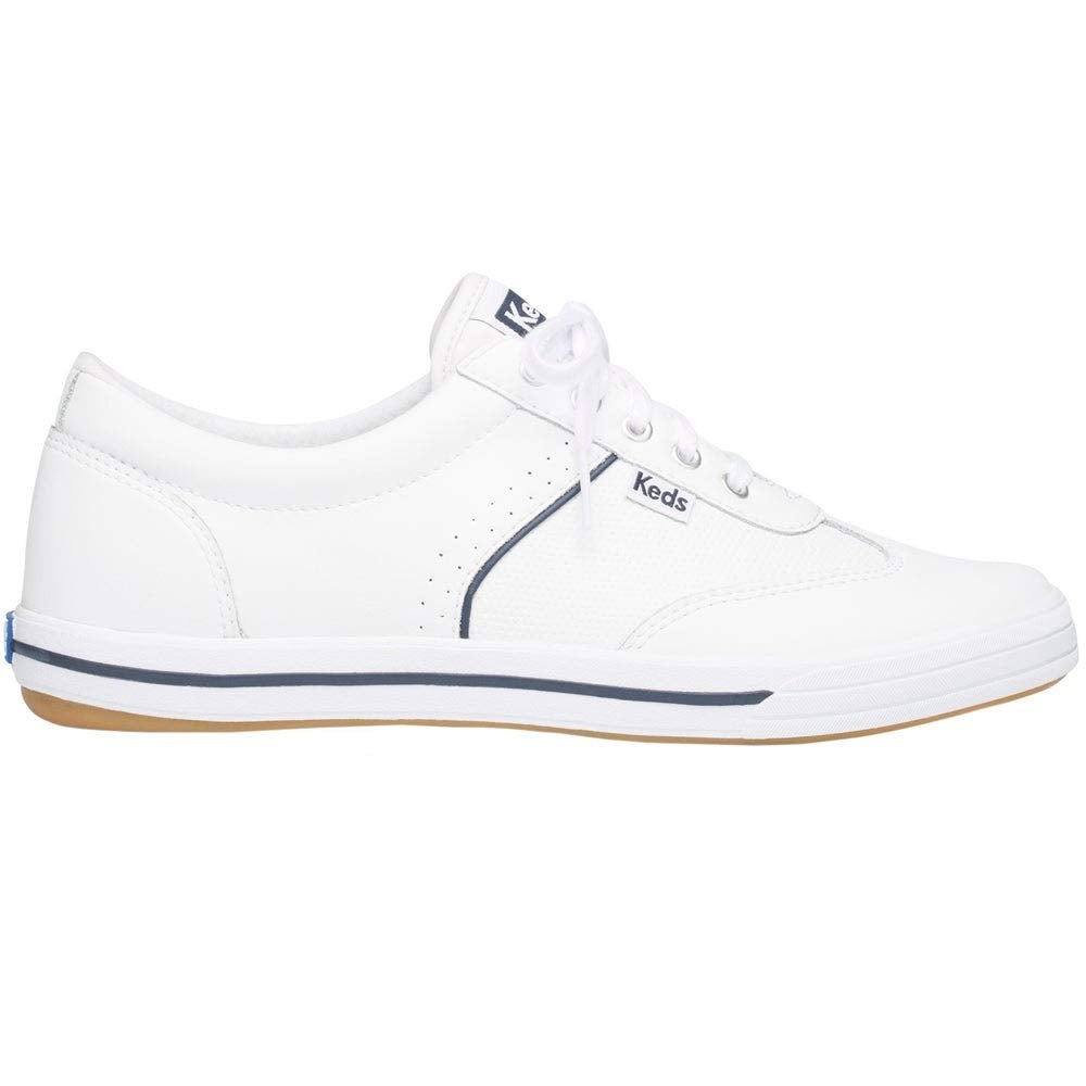 Keds Courty Core Lace Up, Sneaker Womens, White Leather, 6.5 Wide - Image 1