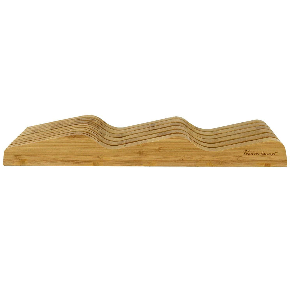 W Home Premium Bamboo Knife Storage Block, Beige, up to 16 (HC-KB-123) - Image 2