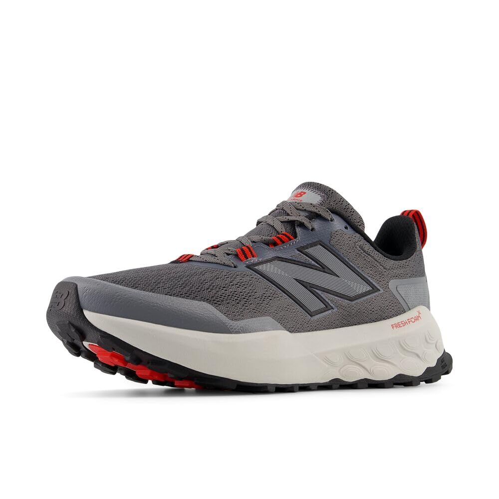 New Balance Men's Fresh Foam X Garoé V2 Trail Running Shoe, Castlerock/True Red/Slate Grey, 9 X-Wide - Image 1