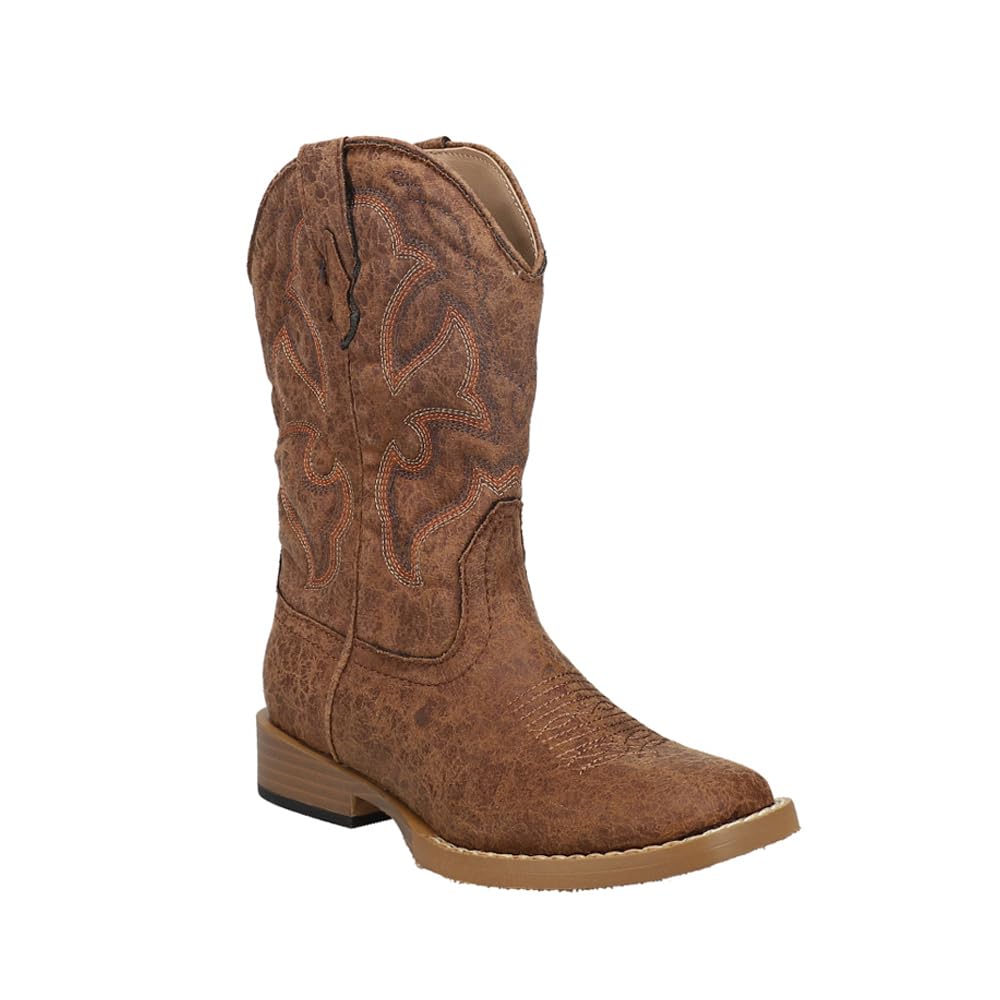 ROPER Kids Boys Scout Square Toe Casual Boots Mid Calf - Brown - Size 12 M - Image 2
