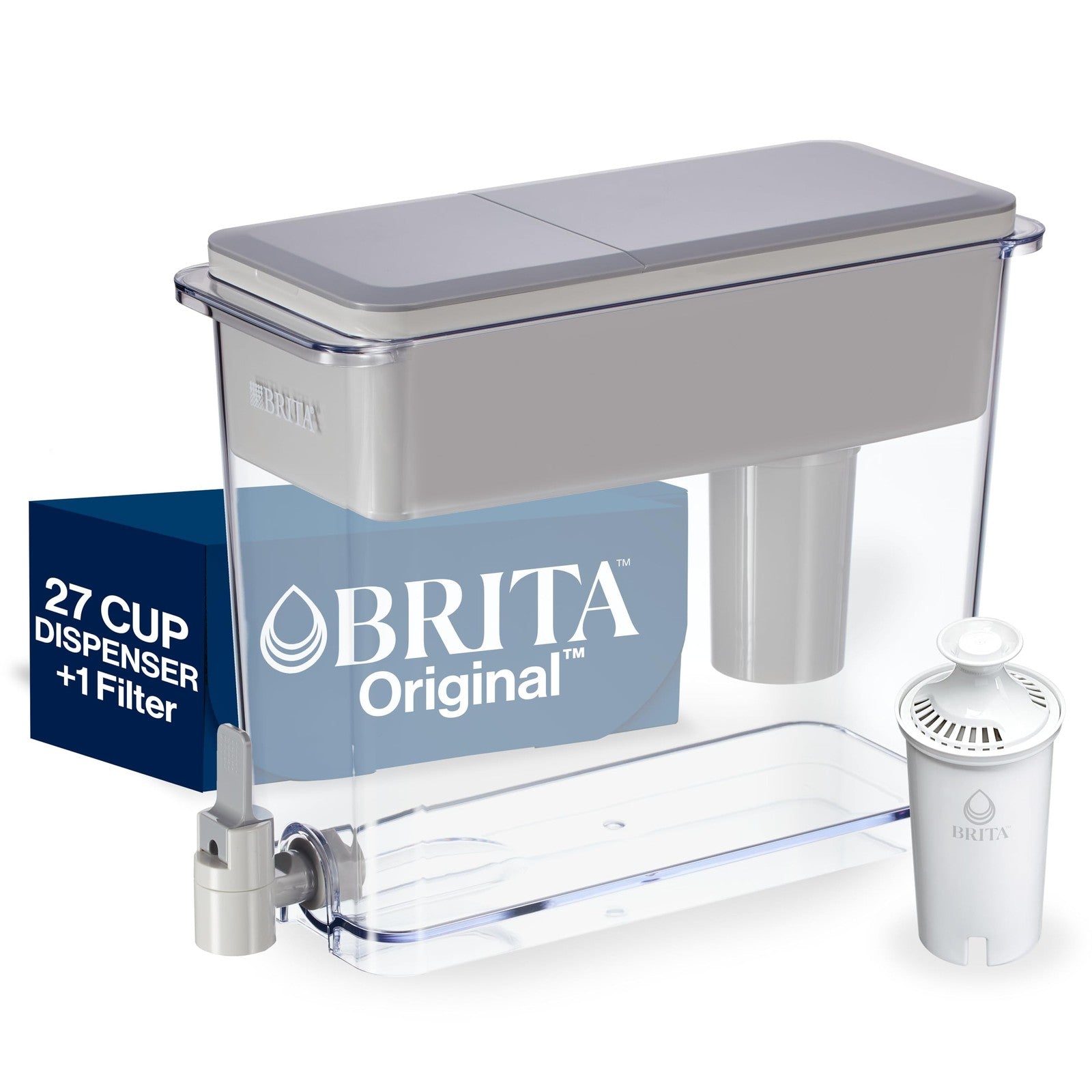 Brita UltraMax 27-Cup Water Dispenser w/ Standard Filter, BPA-Free