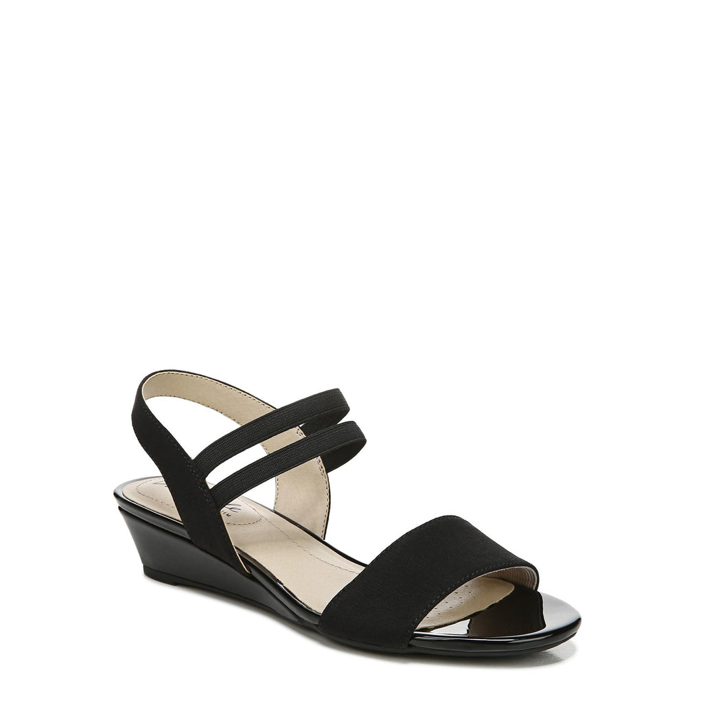 LifeStride Womens Yolo Sandal Black 10 W