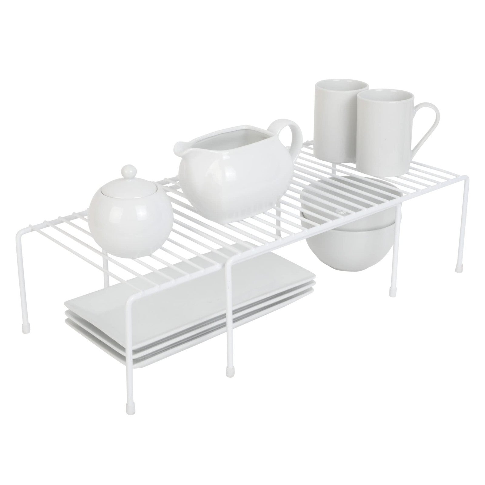 Smart Design Expandable Kitchen Shelf 16-32.5 In w/ Scratch Resistant Feet