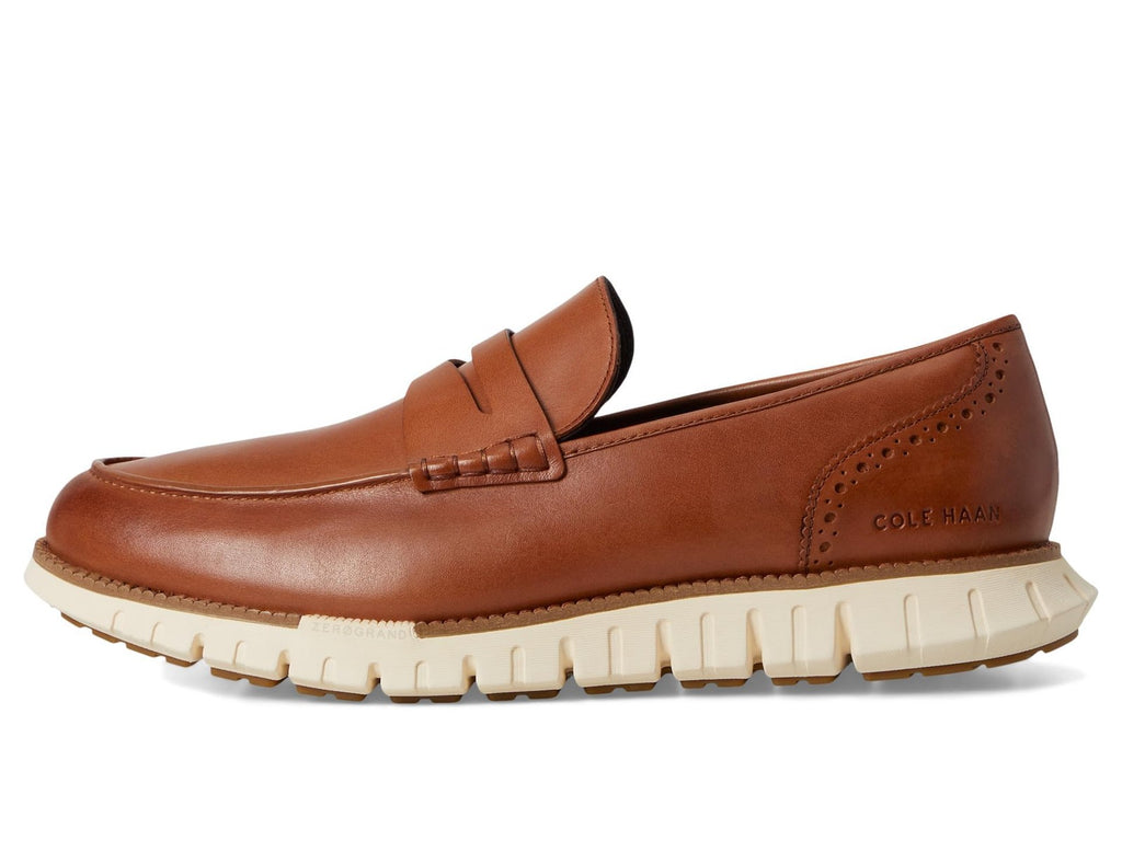 Cole Haan 8.5-M Zerogrand Penny Loafers, British Tan/Natural Tan