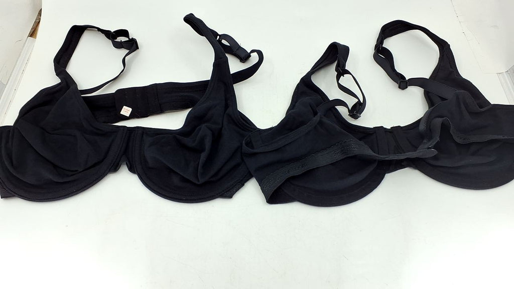 Fruit of the Loom 2 Pack Women's Black Cotton Bra 36B