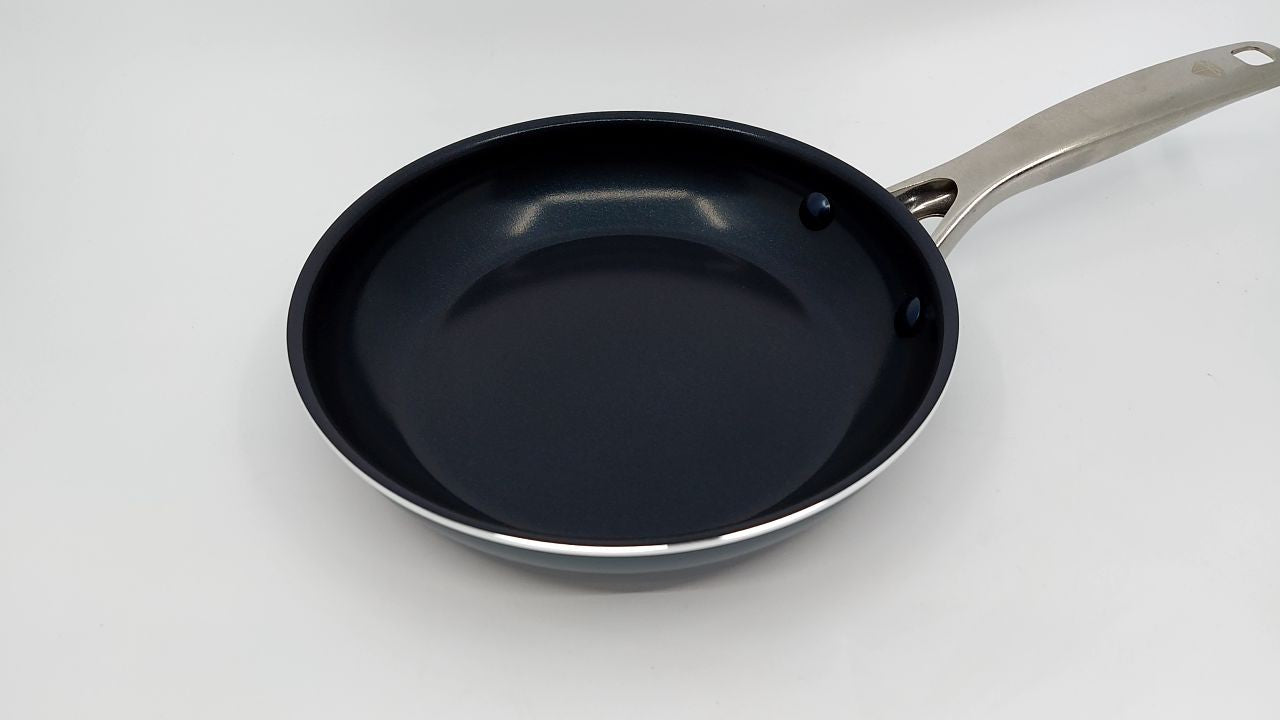 Gray 8" Nonstick Frying Pan Skillet, Blue Diamond, Oven Safe, Metal Utensil Safe