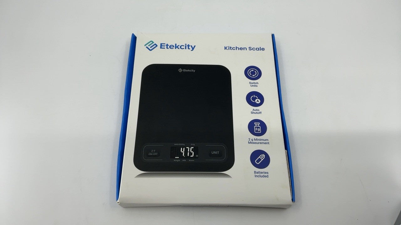 Etekcity Food Scale, Digital, 5000g Capacity, Black, for Baking & Cooking