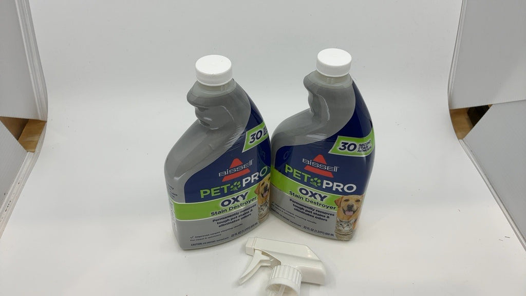 BISSELL PET PRO OXY Stain Cleaner, 22 oz, 2 Pack for Carpet & Upholstery