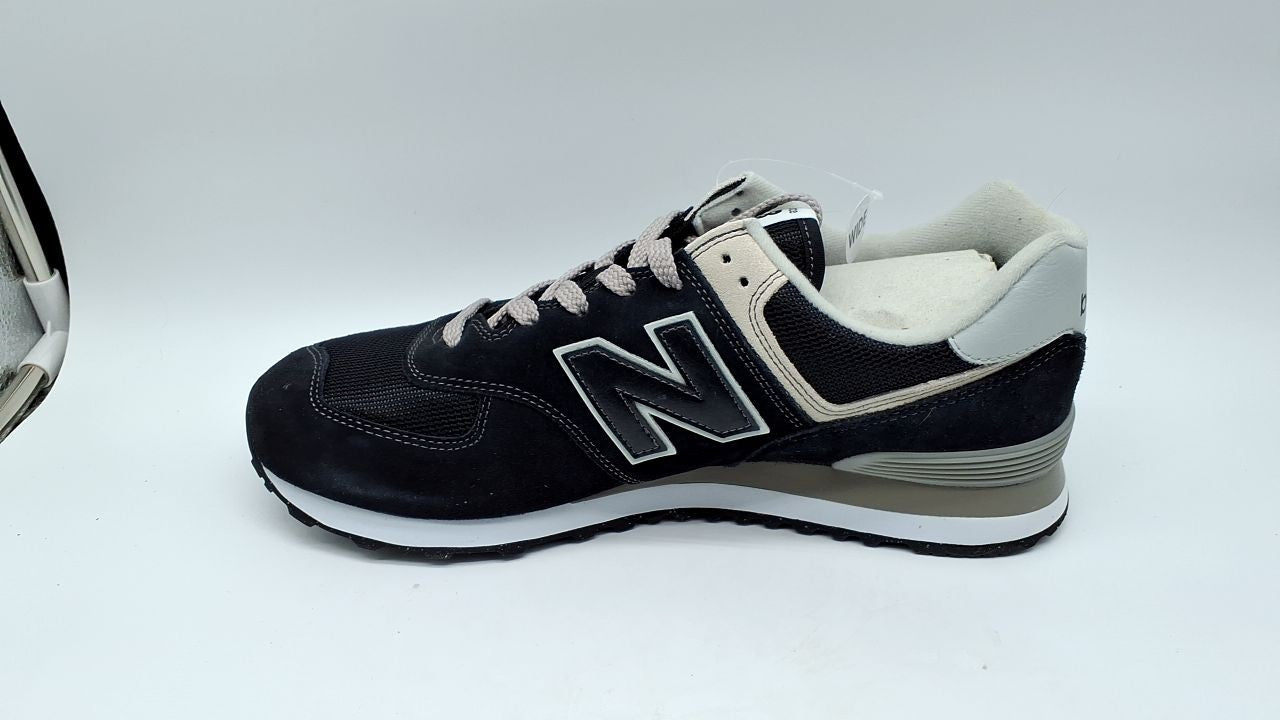 New Balance Men's 574 Core Sneaker, Black/White, 11 Wide