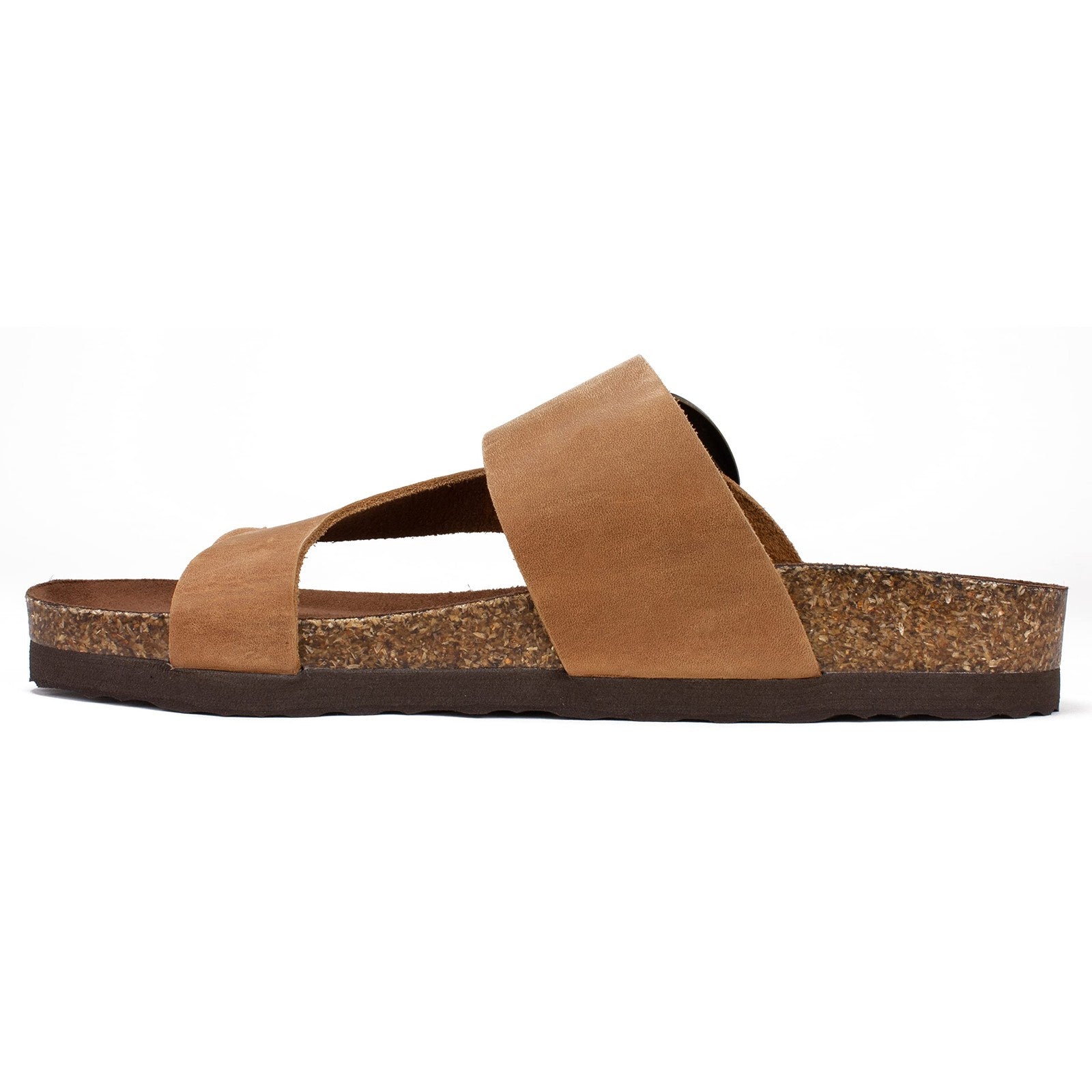 WHITE MOUNTAIN Women's Harley Footbed Sandal, Whiskey/Leather, 7 M