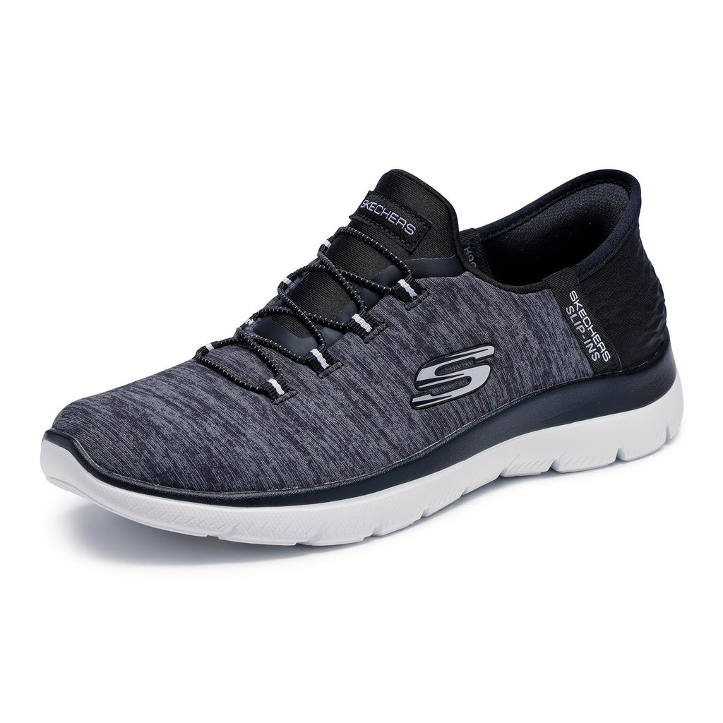 Skechers Women's Summits Sneakers, Hands-Free, Size 8, Vegan, Black White