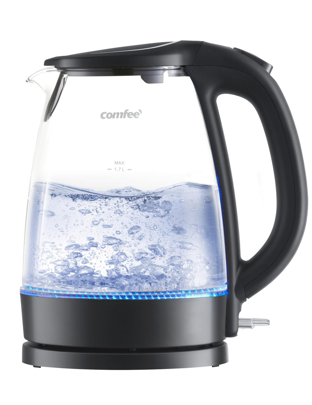 COMFEE' 1.7L Electric Kettle, Fast Boil, Glass, Auto Shut-Off, BPA Free