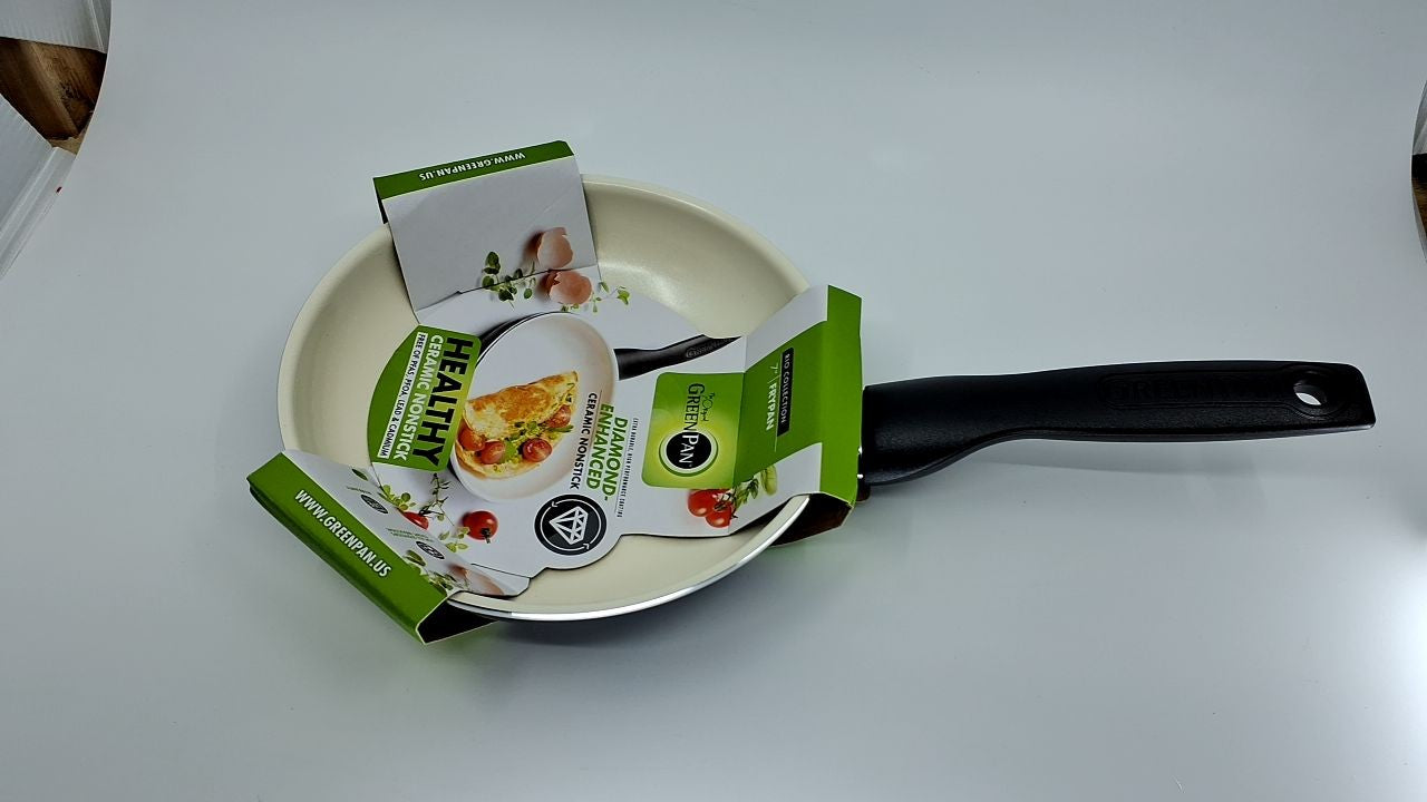 Ceramic Nonstick 8" Frying Pan, GreenPan Rio, Black, Oven Safe